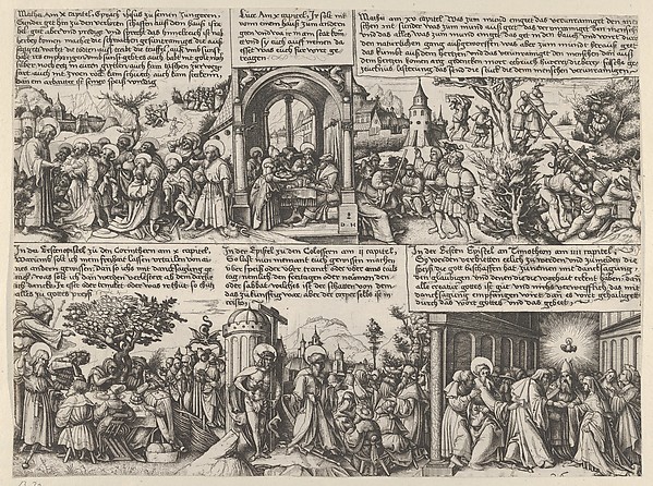 Different Scenes from the Gospels and from Acta Aposotolorum