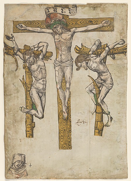 Fragments of a Crucifixion, with the Virgin Mary by Anonymous
