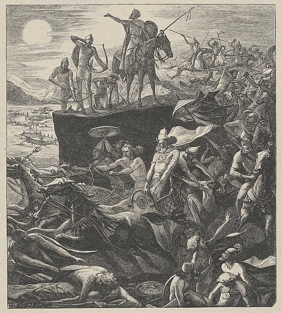The Sun and the Moon Stand Still, from "Dalziels' Bible Gallery"