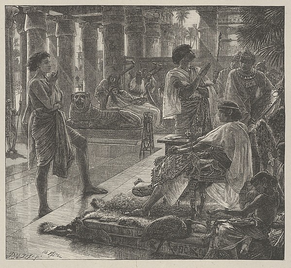 Joseph Before Pharoah, from "Dalziels' Bible Gallery"