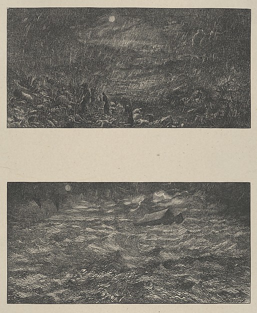 The Deluge–The Ark on the Waters, from "Dalziels' Bible Gallery"