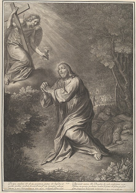 Christ in the Garden, from The Passion of Christ, plate 7 by Grégoire Huret