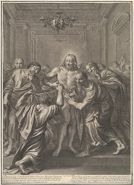 Doubting Thomas, from The Passion of Christ, plate 28 by Grégoire Huret