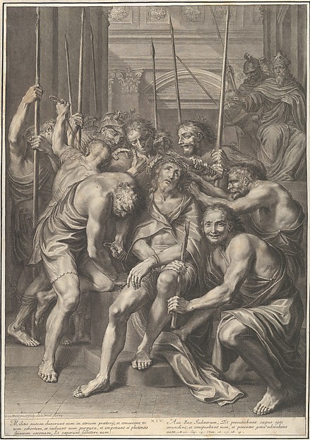 Christ Crowned with Thornes, from The Passion of Christ, plate 14 by Grégoire Huret
