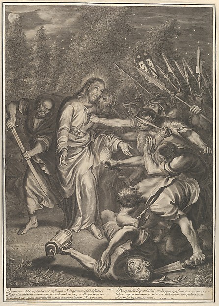 Christ Taken Prisoner in the Garden, from The Passion of Christ, plate 8 by Grégoire Huret