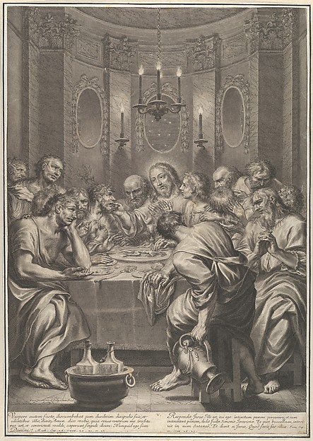 The Last Supper, from The Passion of Christ, plate 5 by Grégoire Huret