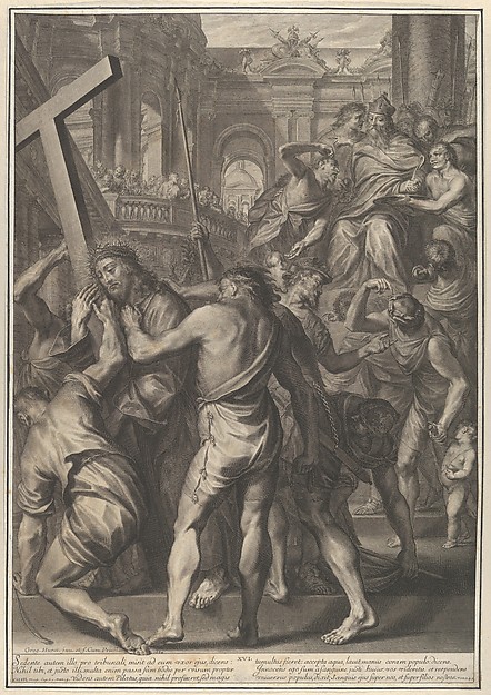 Christ is Sentenced by Pilate, from The Passion of Christ, plate 16 by Grégoire Huret