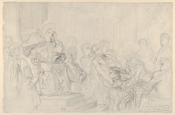 Study of Jacopo Brought before His Father, the Doge, for "The Two Foscari"