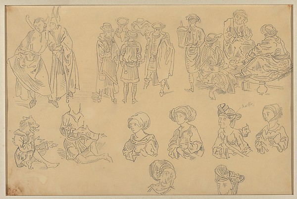 Figures in Medieval Costume (Tracings from the "Nuremberg Chronicle")