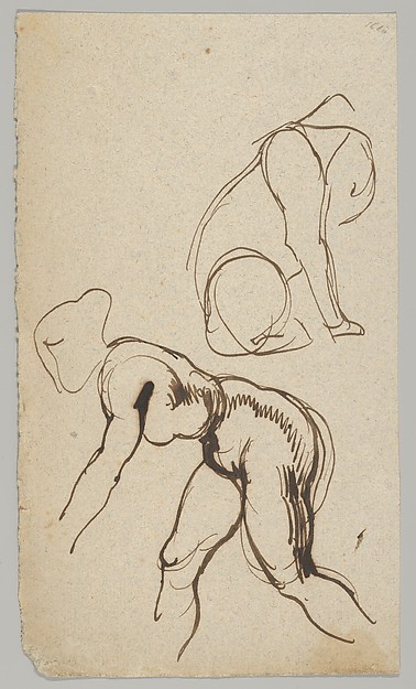 Studies of a Lion and a Female Nude (recto); Figure Studies (verso)
