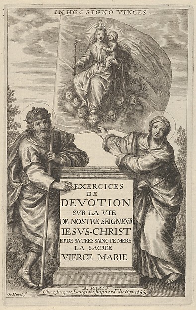 Frontispiece for Exercises de Devotion sur la Vie de Nostre Seigneur Iesus-Christ [...] by Grégoire Huret, The Metropolitan Museum of Art