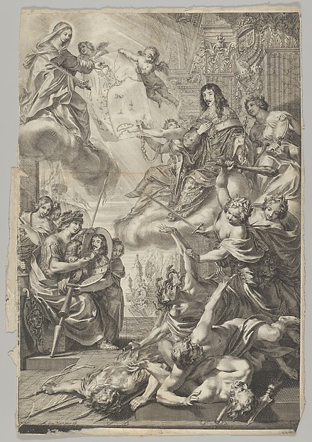 Virgin Helps Louis XIII to Expel the Vices by Grégoire Huret