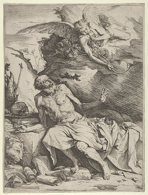 Saint Jerome Hearing the Trumpet of the Last Judgment by Jusepe de Ribera (called Lo Spagnoletto)