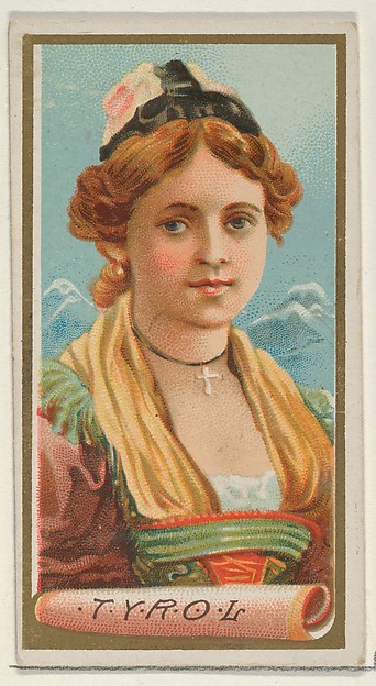 Tyrol, from the Types of All Nations series (N24) for Allen & Ginter Cigarettes