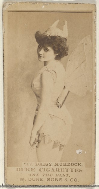 Card Number 216, Daisy Murdoch, from the Actors and Actresses series (N145-7) issued by Duke Sons & Co. to promote Duke Cigarettes