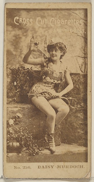 Card Number 256, Daisy Murdoch, from the Actors and Actresses series (N145-2) issued by Duke Sons & Co. to promote Cross Cut Cigarettes