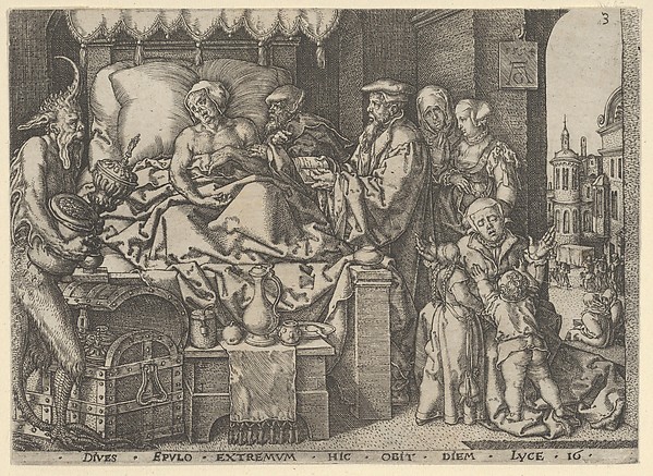 The Rich Man on His Deathbed, from The Parable of the Rich Man and Lazarus
