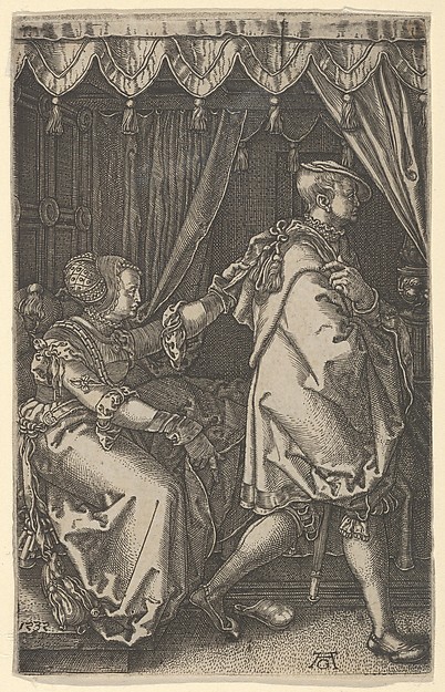 Joseph and Potiphar's Wife, from "The Story of Joseph" by Heinrich Aldegrever