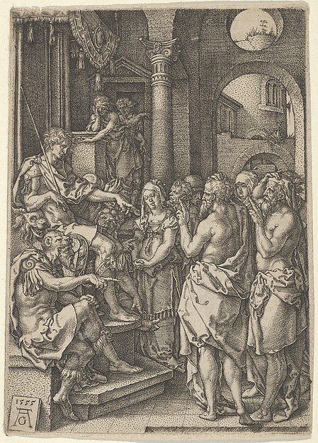 Susanna Accused of Adultery, from The Story of Susanna by Heinrich Aldegrever