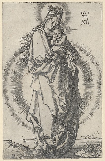 The Virgin and Child on a Crescent Moon by Heinrich Aldegrever