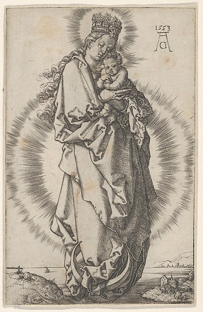 The Virgin and Child on a Crescent Moon by Heinrich Aldegrever