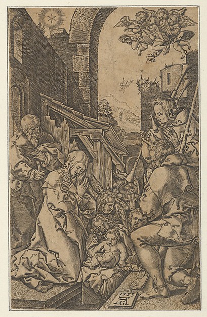 Copy of The Adoration of the Shepherds by Heinrich Aldegrever