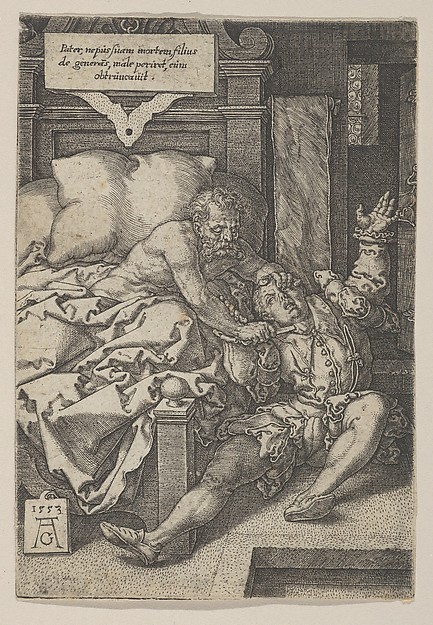 Judge Herkinbald (Archambauld) Stabbing his Nephew