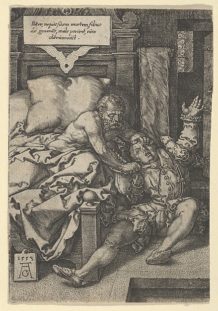 Judge Herkinbald (Archambauld) Stabbing His Nephew