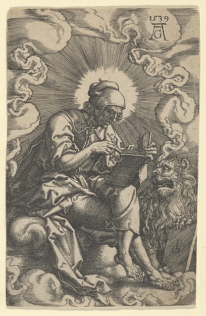 Saint Mark, from "The Four Evangelists" by Heinrich Aldegrever