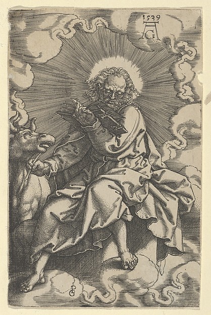 Saint Luke, from "The Four Evangelists" by Heinrich Aldegrever