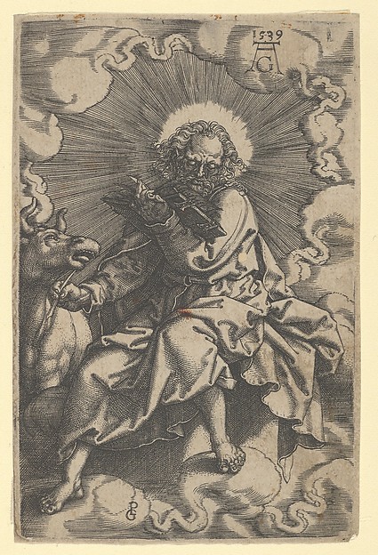 Saint Luke, from "The Four Evangelists" by Heinrich Aldegrever