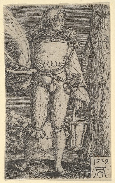 Foot-Soldier with Fire-Pan and Bucket