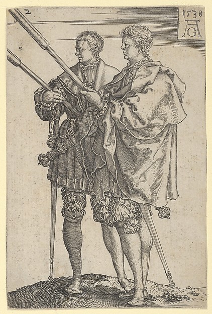Two Torch-Bearers, from "The Large Wedding Dancers"