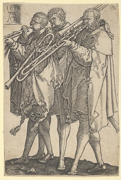 Three Trombonists, from "The Large Wedding Dancers"