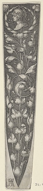 Dagger Sheath with Profile of a Soldier Supported by Tendrils