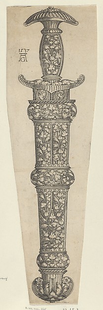 Dagger Sheath Decorated with Tendrils and Two Profiles