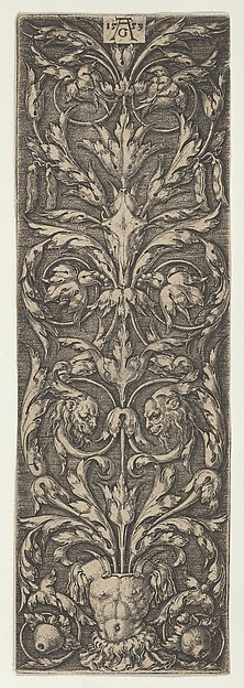 Vertical Panel with Inhabited Candelabrum Rising from a Cuirass