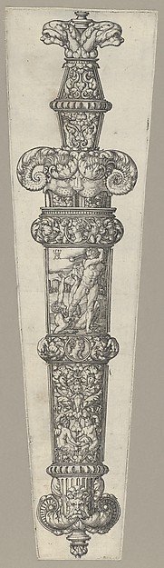 Design for a Dagger Sheath, with Cain and Abel by Heinrich Aldegrever