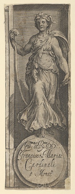 Female figure standing in the right-hand margin of the third sheet of the Rape of the Sabine Women