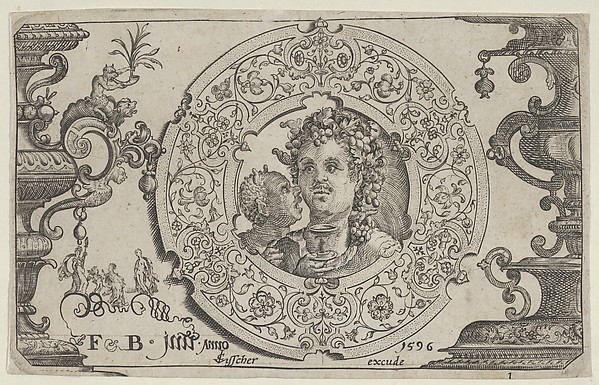 Horizontal Panel with Bacchus in a Medallion