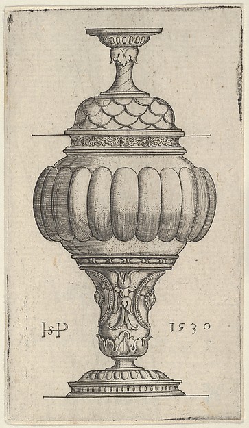 Double Goblet with Oval Decorations