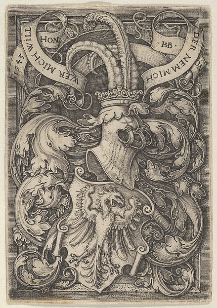 Coat of Arms with an Eagle Surrounded by Foliage