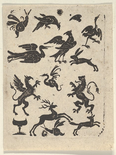 Blackwork Design with Fifteen Motifs