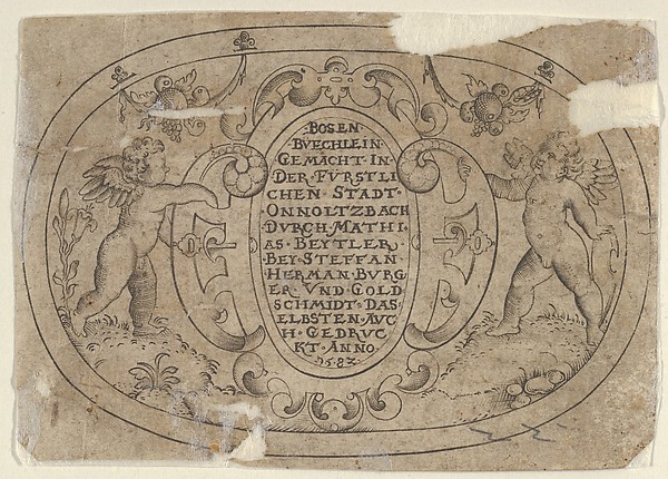 Title-Plate, from Das Bossenbüchlein