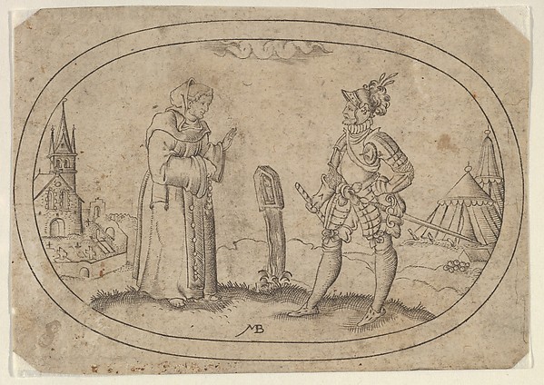 A Friar and a Soldier, from Das Bossenbüchlein