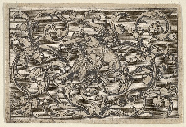 Horizontal Panel with a Bird, from Varii Generis Opera Aurifabris Necessaria