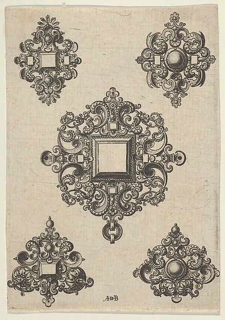 Vertical Panel with Designs for Five Mirrors