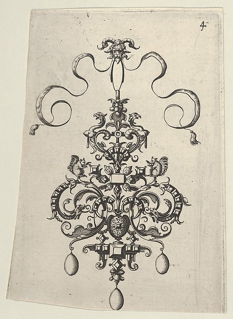 Reverse Copy of Design for a Pendant, from Ars His Myronis Nobilis Effingitus Pagellulis