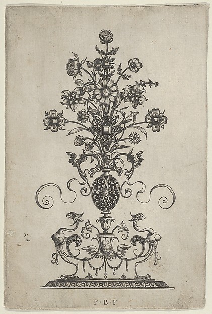Vertical Panel with Design for a Pendant, from Ars His Myronis Nobilis Effingitus Pagellulis