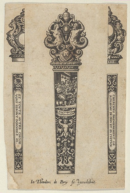 Design for a Knife Handle with the Marriage at Cana